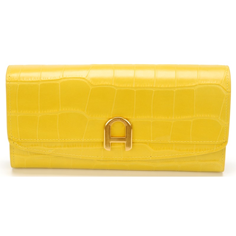 Portefeuille Romy cuir façon croco