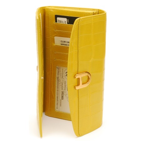 Portefeuille Romy cuir façon croco
