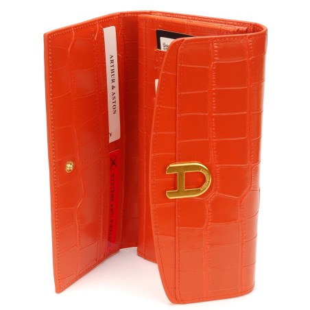 Portefeuille Romy cuir façon croco