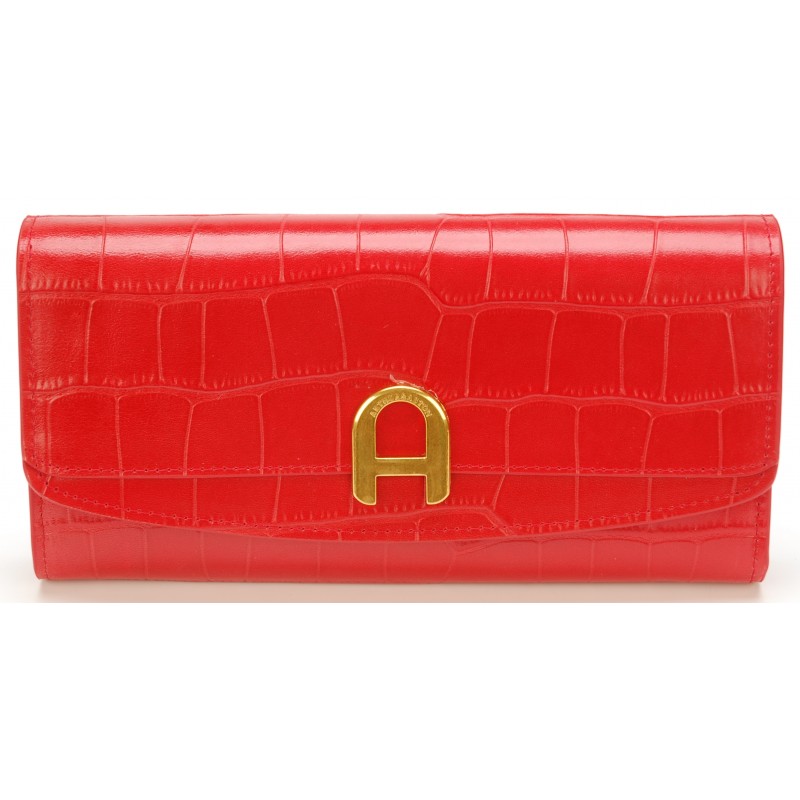 Portefeuille Romy cuir façon croco