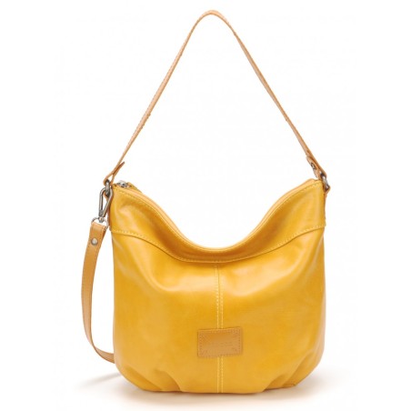 Sac Épaule Marie en Cuir - Mocca