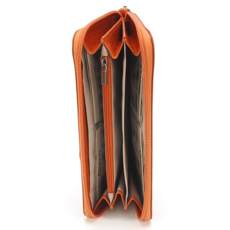 Compagnon zippée cuir vachette Marie - M39-189