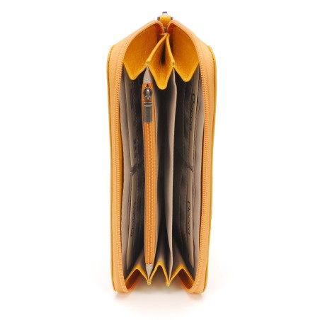 Compagnon zippée cuir vachette Marie - M39-189