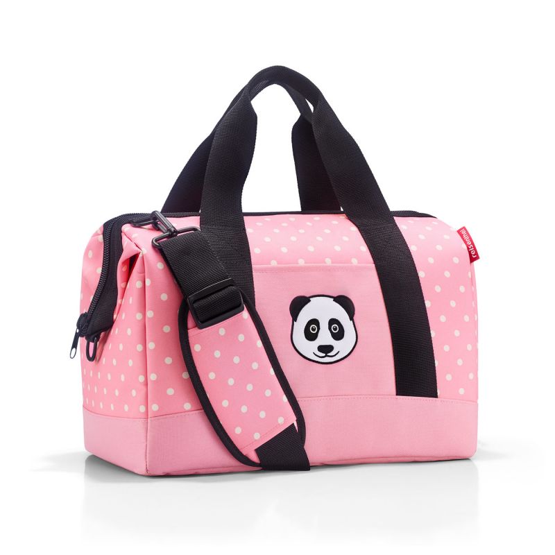 Sac de Voyage Allrounder M Panda Dots Pink en Toile - Reisenthel Sac de Voyage Allrounder M Panda Dots Pink en Toile - Reisenthel