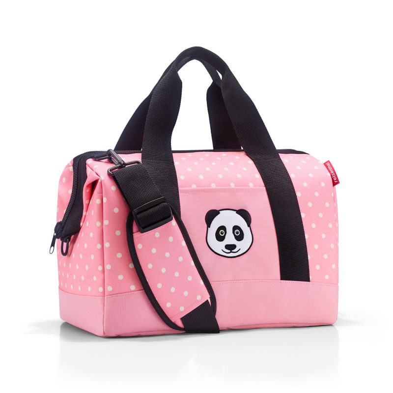 Sac de Voyage Allrounder M Panda Dots Pink en Toile - Reisenthel