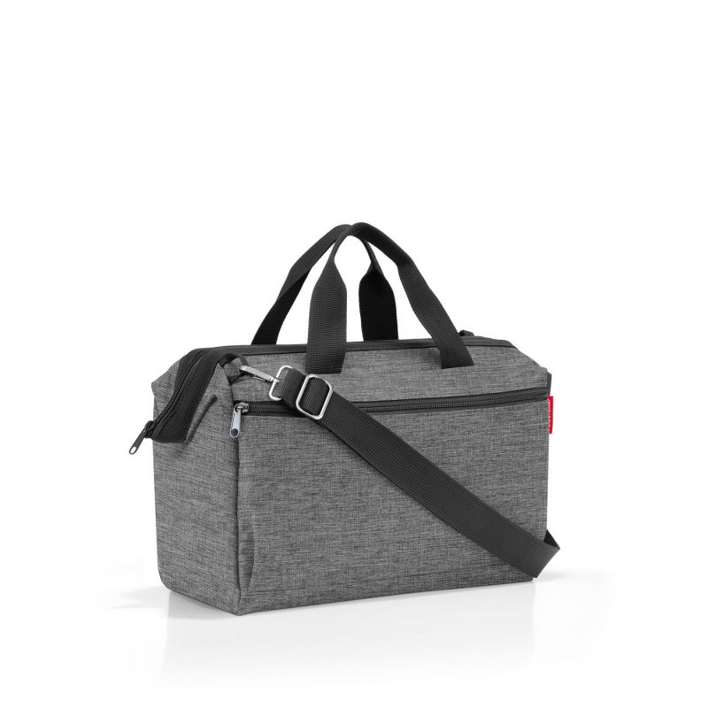 Sac de Voyage Allrounder S Pocket Twist Silver en Toile - Reisenthel