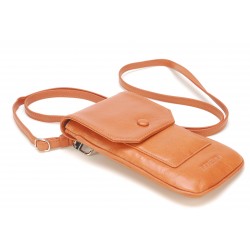 Pochette téléphone en cuir de buffle