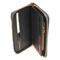 Compagnon zippée Amandine en cuir