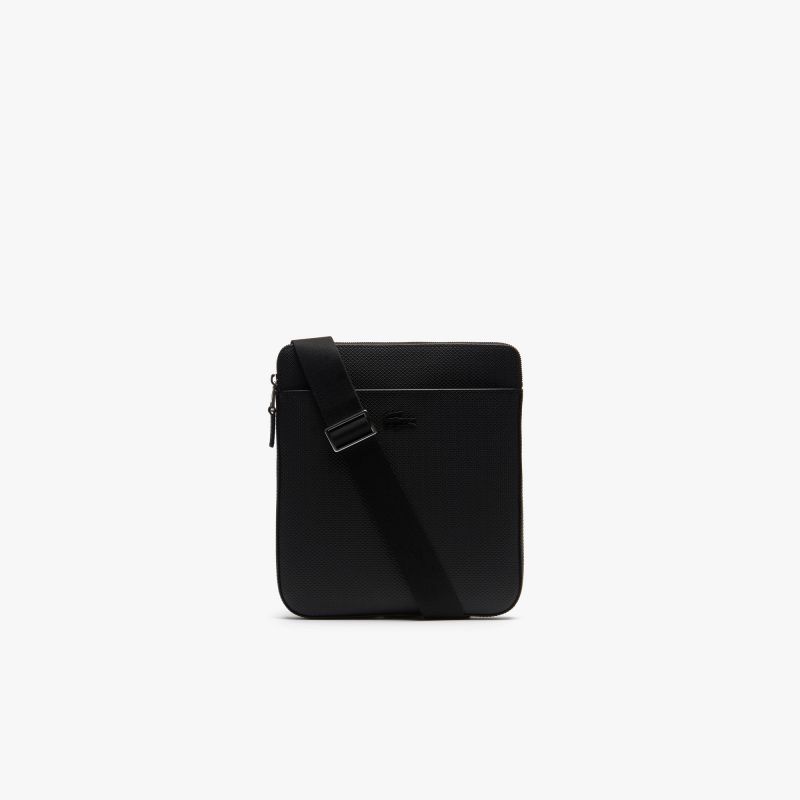 Sacoche Chantaco en Cuir Noir - Lacoste Sacoche Chantaco en Cuir Noir - Lacoste