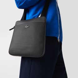 Sacoche Chantaco en Cuir Noir - Lacoste