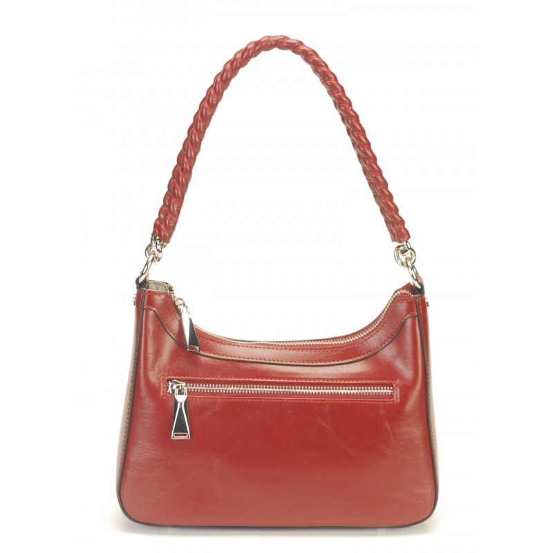 Sac à Main Arthur & Aston En Cuir Couleur Aubergine - Occasion Comme Neuf