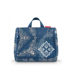 Trousse de Toilette Toiletbag XL Bandana Bleu en Toile - Reisenthel