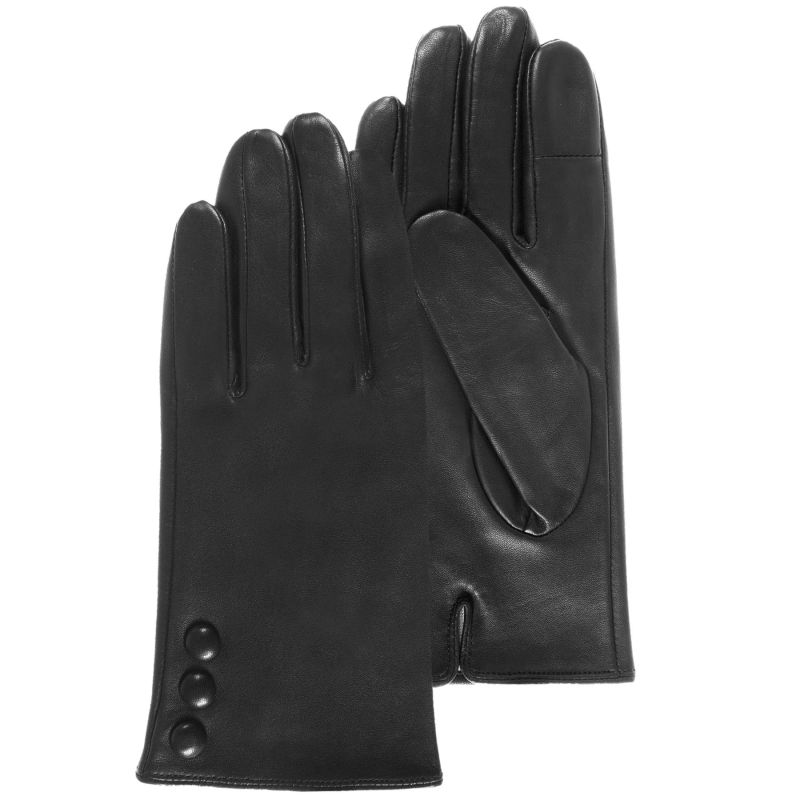 Gants Femme Cuir Agneau Noir - Isotoner