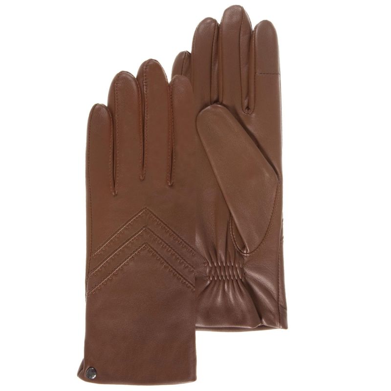 Gants Femme Tactile Cuir Agneau Chaud - Isotoner