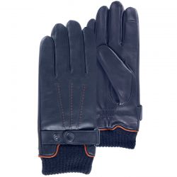 Gants Homme Cuir Agneau Marine - Isotoner