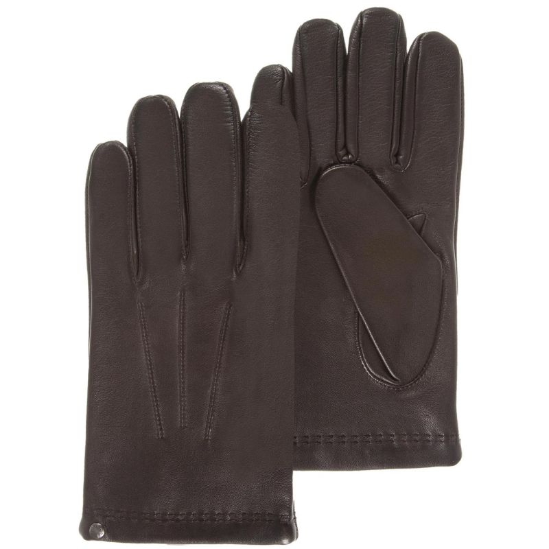 Gants Homme Cuir Agneau Marron - Isotoner