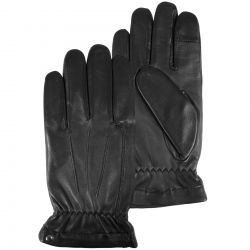 Gants Homme Cuir d'Agneau Noir - Isotoner