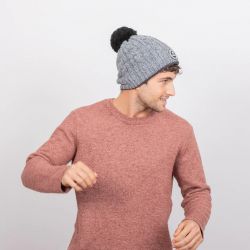 CABAIA - Bonnet Creamy Gin Terracotta + 3 Pompoms + 1 Shaker - Certifié  Vegan pour Homme et Femme : : Mode