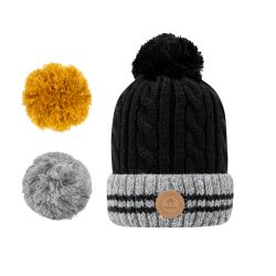 Bonnet 3 Pompons Creamy Gin - Cabaia