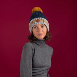 Bonnet 3 Pompons Creamy Gin - Cabaia