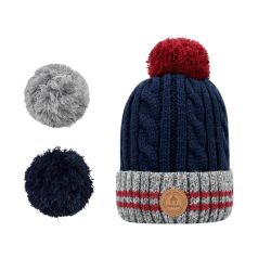 Bonnet 3 Pompons Creamy Gin - Cabaia