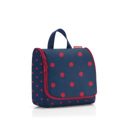 Trousse de Toilette Toiletbag Mixed Dots Red en Toile - Reisenthel