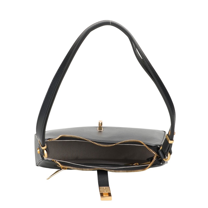 Sac Bandoulière/Holster En Cuir Noir - Fabriqué En Allemagne, Taille S/M