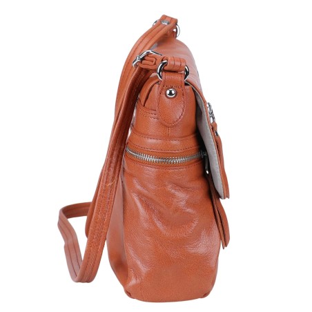 Sac rabat porté travers Mayline cuir