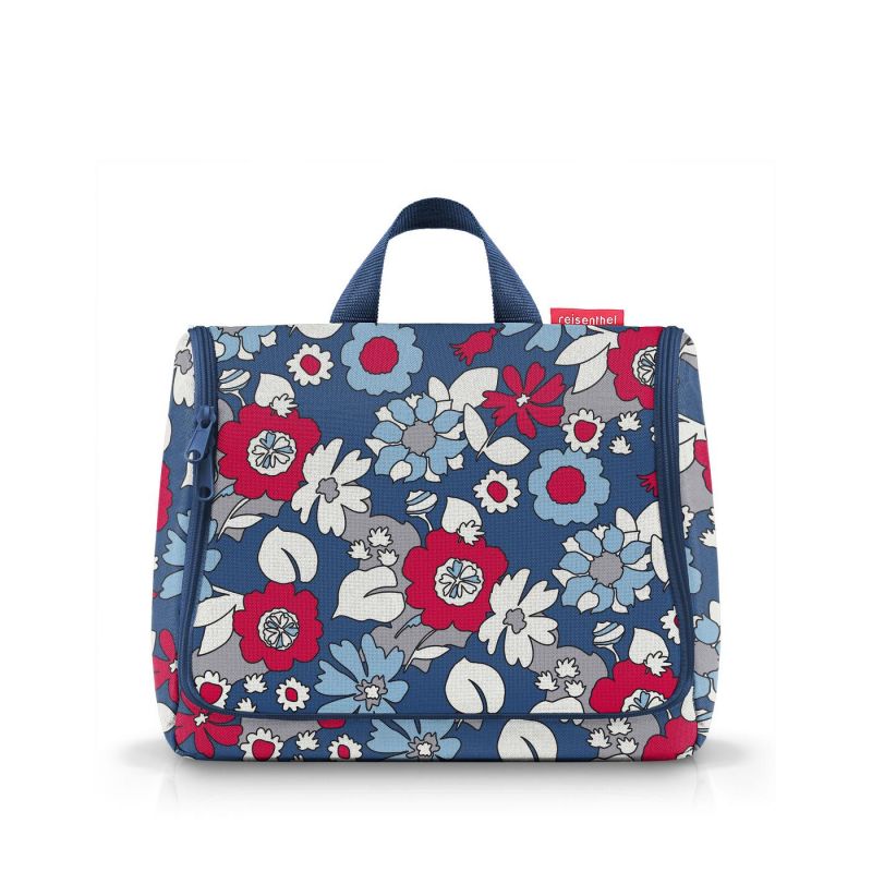 Trousse de Toilette Toiletbag XL Florist Indigo en Toile - Reisenthel