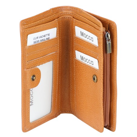 Porte-monnaie Abeille Alice Wheeler Concertina Cuir Vegan Crème Pastel Taille M