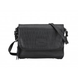 Sac rabat porté travers Garance en cuir