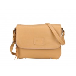 Sac rabat porté travers Garance en cuir