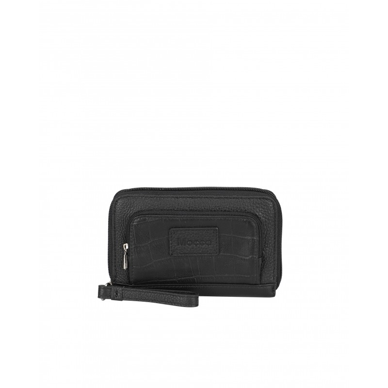Porte-monnaie zippé Garance en cuir Porte-monnaie zippé Garance en cuir