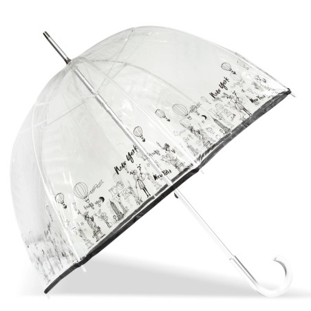 Parapluie Cloche Canne Transparent - Isotoner