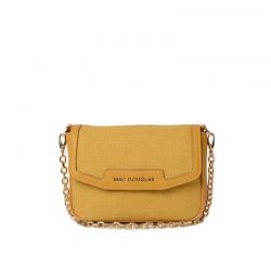 Sac Bandoulière Fantasia Kiribati XS en Toile Façon Lin Jaune