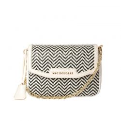 Sac Bandoulière Fantasia Kiribati S en Zigzag Noir/Blanc