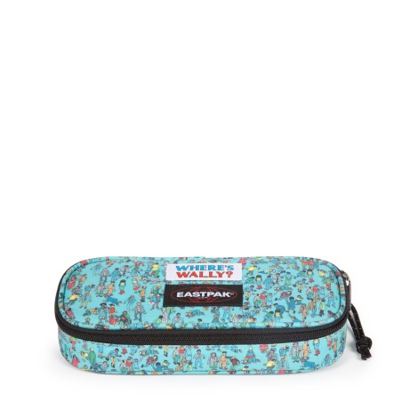Trousse Oval Single Wally Pattern Blue- Eastpak