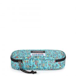 Trousse Oval Single Wally Pattern Blue - Eastpak