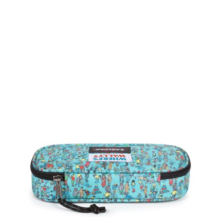 Trousse Oval Single Wally Pattern Blue- Eastpak