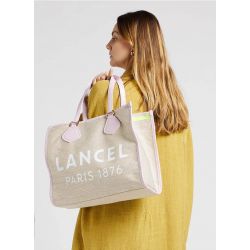 Grand Sac Cabas d'Eté L en Toile de Jute - Lancel