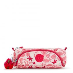 Trousse Cute Pink Leaves en Toile - Kipling