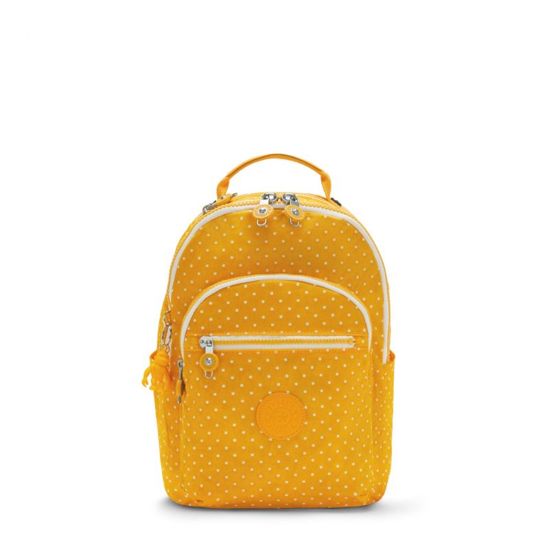 Sac à Dos Seoul S Soft Dot Yellow en Toile - Kipling