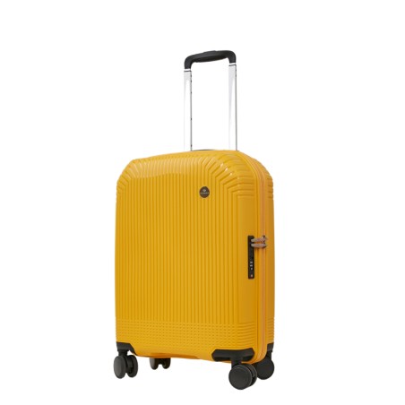 Valise Trolley Cabine 55cm Coque Rigide Jaune Élégant