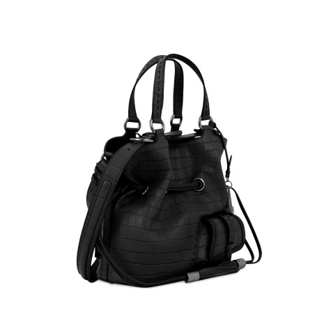 Sac Seau M Premier Flirt en Cuir Façon Croco