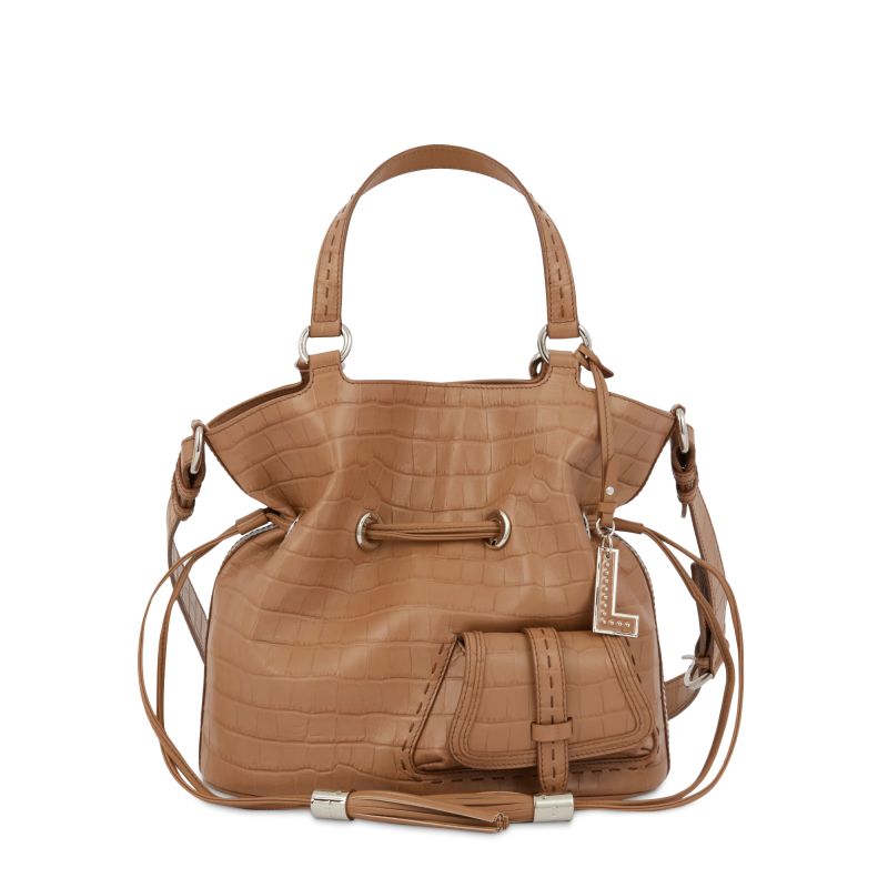 Sac Seau M Premier Flirt en Cuir Façon Croco