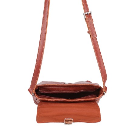 Sac travers à rabat Kim en cuir