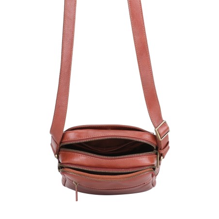 Sac travers Sergio cuir vachette végétal