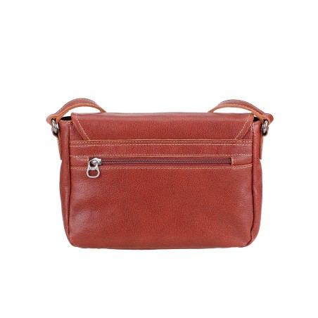 Sac travers à rabat Kim en cuir