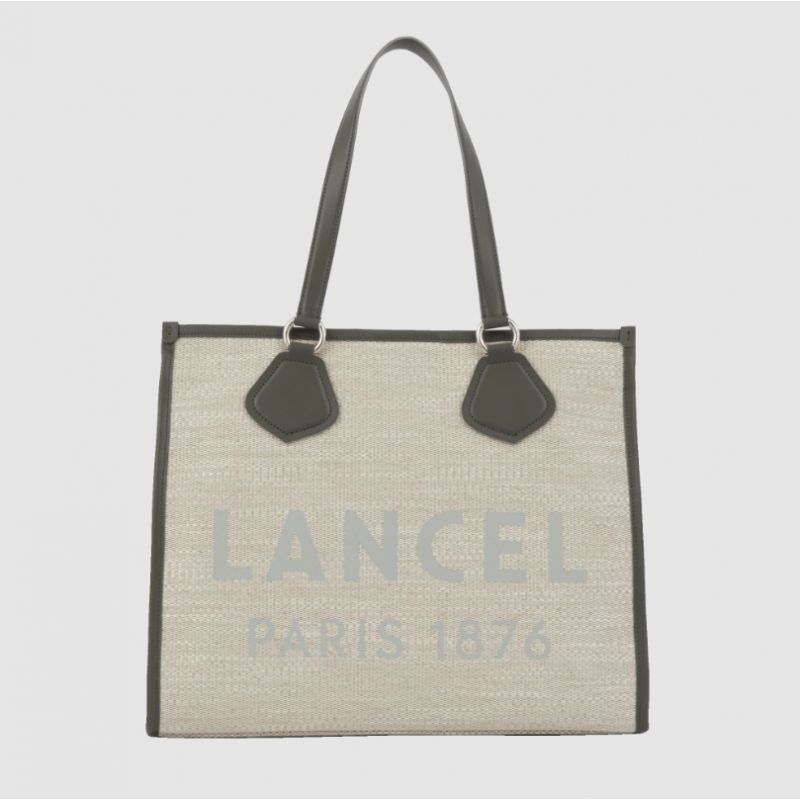 Grand Sac Cabas d'Eté L en Toile de Jute - Lancel Grand Sac Cabas d'Eté L en Toile de Jute - Lancel