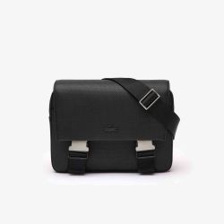Sacoche Carré Chantaco en Cuir Noir - Lacoste
